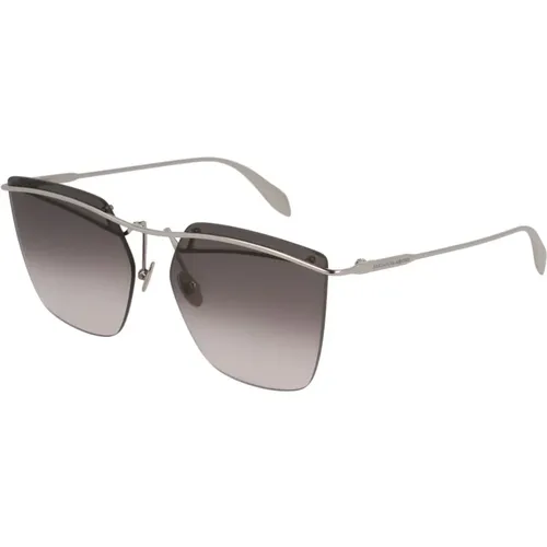 Sunglasses Silver Frame Lens , female, Sizes: 59 MM - alexander mcqueen - Modalova