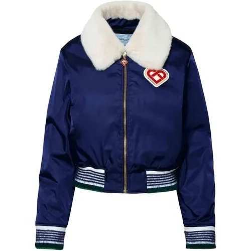 Jacket with Logo Patch , female, Sizes: S, M - Casablanca - Modalova