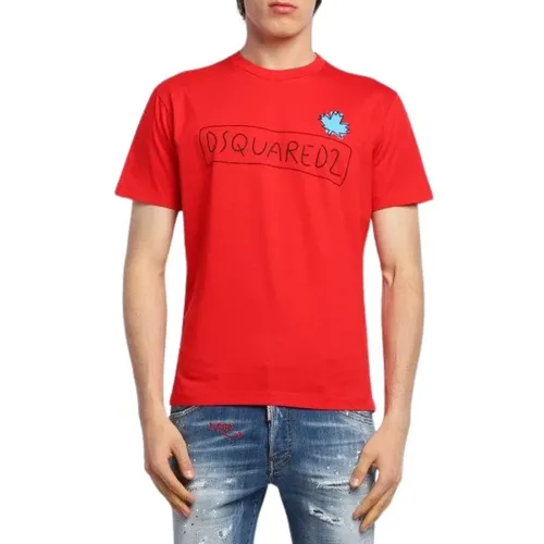 Stilvolles Herren T-Shirt Upgrade , Herren, Größe: M - Dsquared2 - Modalova