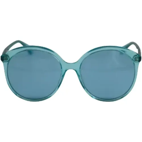 Türkise Oversize-Runde Sonnenbrille , Damen, Größe: ONE Size - Gucci Vintage - Modalova