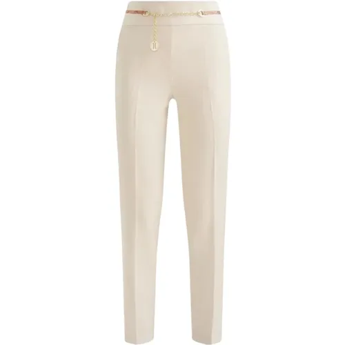Slim Zipper Pants with Geo Detail , female, Sizes: L, XS, M - Alviero Martini 1a Classe - Modalova