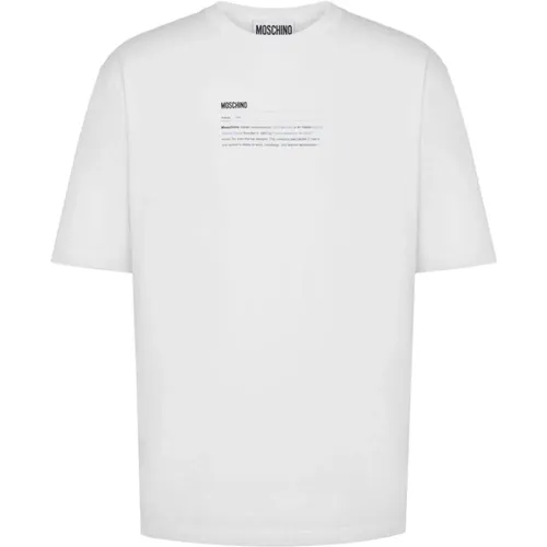 Logo Print Crew Neck T-shirts , Herren, Größe: S - Moschino - Modalova