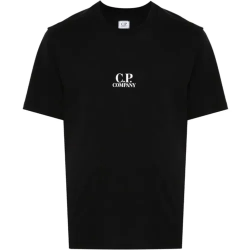 Casual Baumwoll T-Shirt , Herren, Größe: L - C.P. Company - Modalova