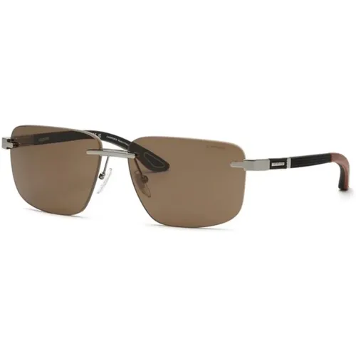 Green Lens Sunglasses Total Shiny Ruthenium , unisex, Sizes: 61 MM - Chopard - Modalova