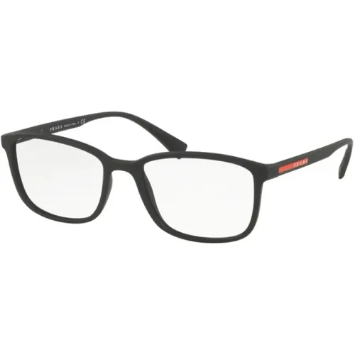 Rote Linie Brille , Herren, Größe: 55 MM - Prada - Modalova
