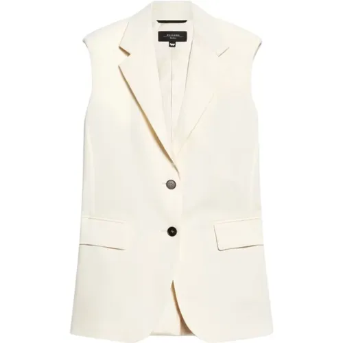 Stylish Vest with Lapel Collar , female, Sizes: 2XS, XS, S - Max Mara Weekend - Modalova