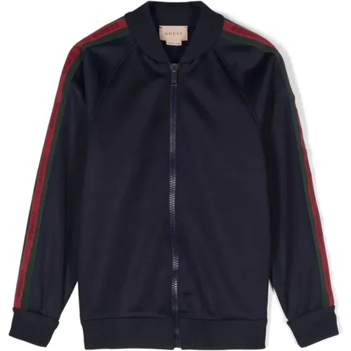 Blaue Kinder Reißverschluss Jacke Webband - Gucci - Modalova