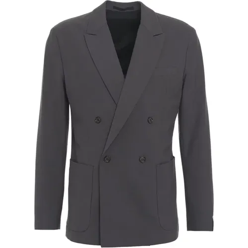 Grey Blazer for Men , male, Sizes: XL, L - Paolo Pecora - Modalova
