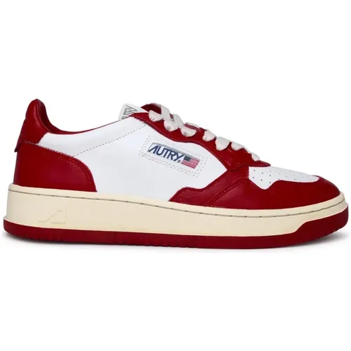 Weiße und rote Ledersneaker Autry - Autry - Modalova
