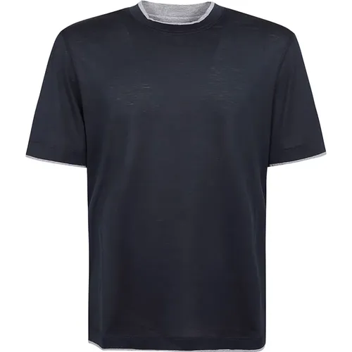 Mens Clothing T-Shirts Polos Ss24 , male, Sizes: M - BRUNELLO CUCINELLI - Modalova