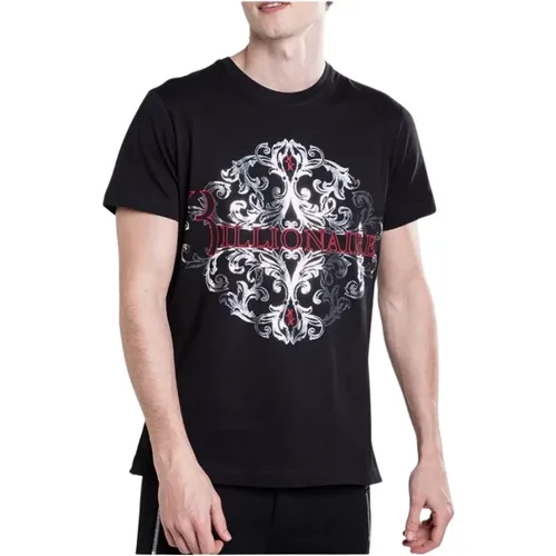 T-Shirt with Logo Print , male, Sizes: XS - Billionaire - Modalova