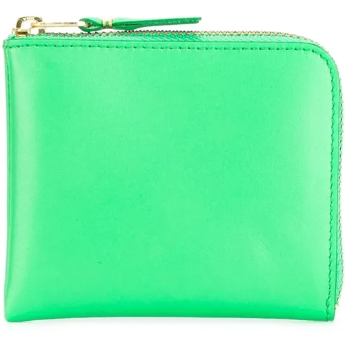 Grünes Leder Klassische Brieftasche , Herren, Größe: ONE Size - Comme des Garçons - Modalova