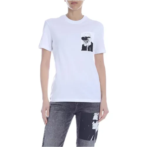 Legend Pocket T-Shirt in Weiß,T-Shirts - Karl Lagerfeld - Modalova