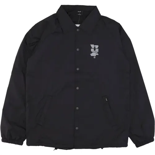 Nylon Coach Jacket Megablast , male, Sizes: S, XL, L, M - HUF - Modalova