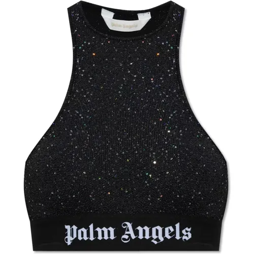 Top with logo , female, Sizes: M, S, XS - Palm Angels - Modalova