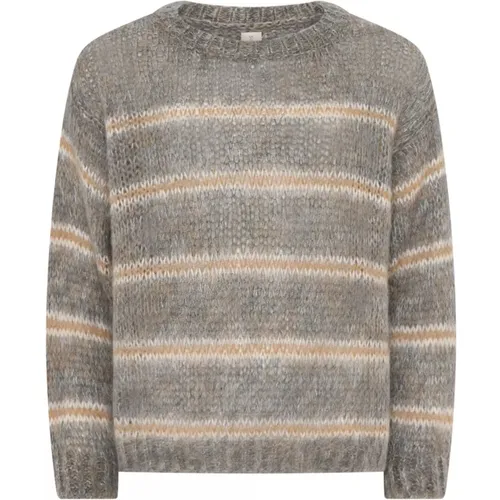 Gestreifte Hairy Pullover Bluse Grau - Skovhuus - Modalova