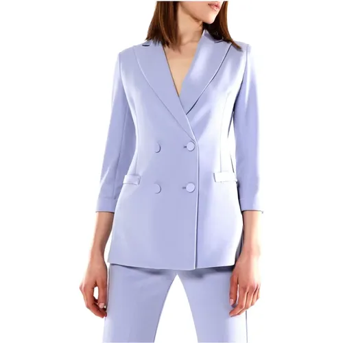 Double-Breasted Jacket with Peak Lapels , female, Sizes: 2XL, L - Imperial - Modalova