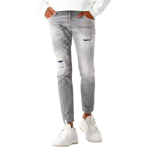 Zerrissene Skater-Jeans mit Farbspritzern , Herren, Größe: M - Dsquared2 - Modalova