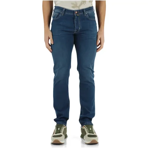 Slim Fit Jeans mit Fünf Taschen , Herren, Größe: W31 - Jacob Cohën - Modalova