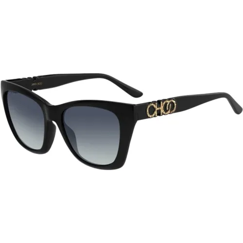 Schwarze eingespritzte Sonnenbrille für Frauen - Jimmy Choo - Modalova