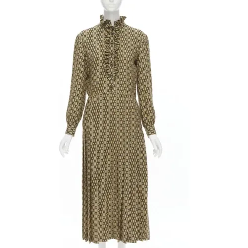 Pre-owned Wool dresses , female, Sizes: L - Celine Vintage - Modalova