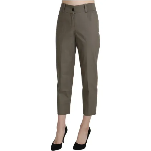 Logo-Detailed High Waist Cropped Pants , Damen, Größe: L - BENCIVENGA - Modalova