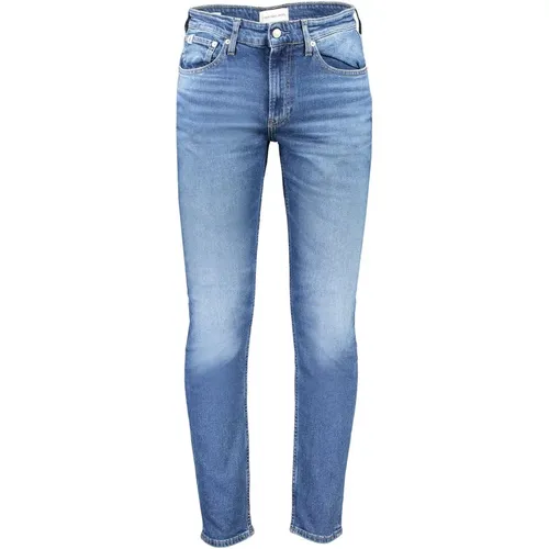 Blaue Baumwoll Slim Taper Jeans , Herren, Größe: W32 L32 - Calvin Klein - Modalova