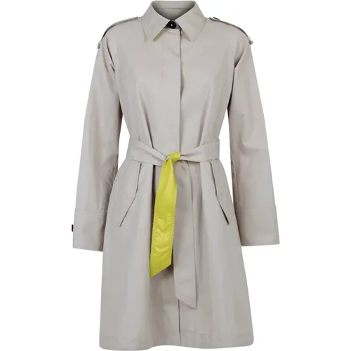 Trenchcoat mit Gürtel und Kontrastkragen , Damen, Größe: XL - BLONDE NO.8 - Modalova