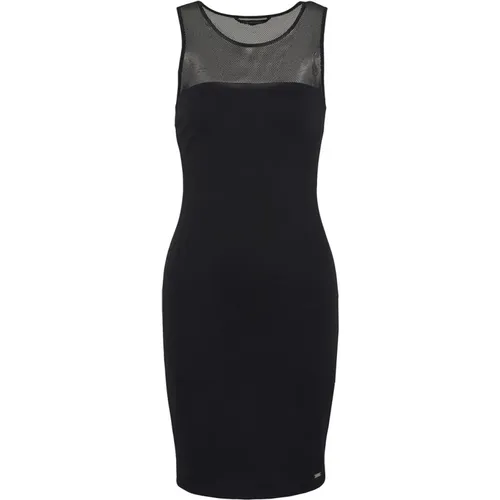 Schwarzes Mini Kleid , Damen, Größe: L - Armani Exchange - Modalova