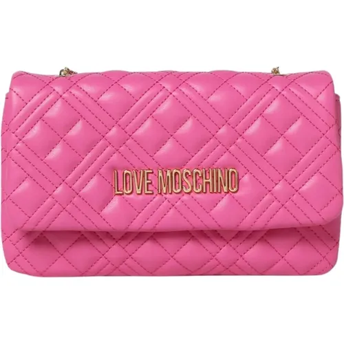 Quilted PU Bag , female, Sizes: ONE SIZE - Love Moschino - Modalova