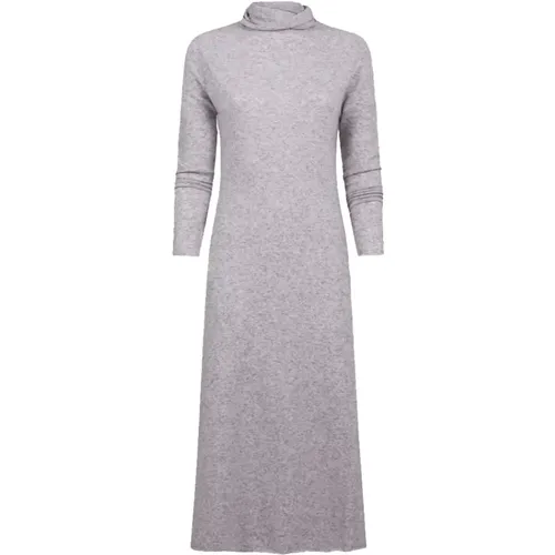 Graues Cashmere-Kleid mit Rollkragen - LU REN - Modalova