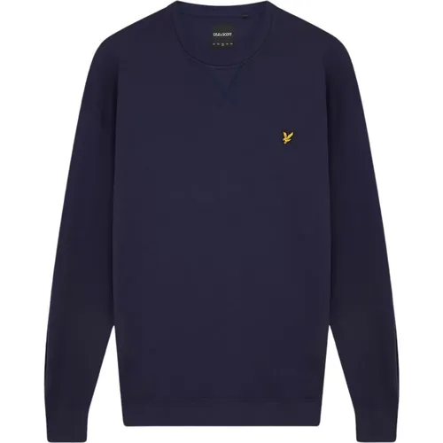 Klassischer Crew Neck Sweatshirt Navy , Herren, Größe: 2XL - Lyle & Scott - Modalova