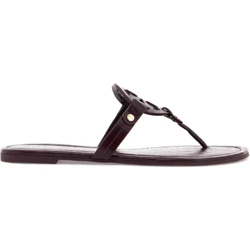 Krokodil-Print Leder Flip-Flop Slides , Damen, Größe: 37 EU - TORY BURCH - Modalova