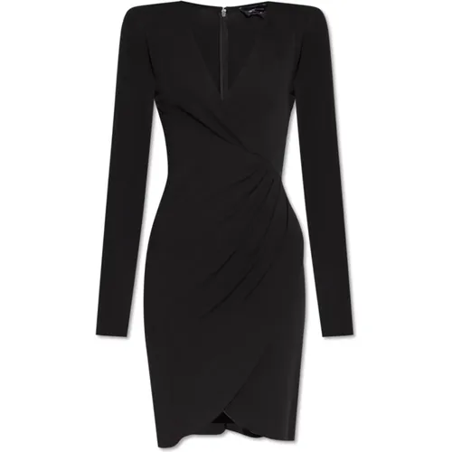 Kleid mit V-Ausschnitt , Damen, Größe: M - Emporio Armani - Modalova