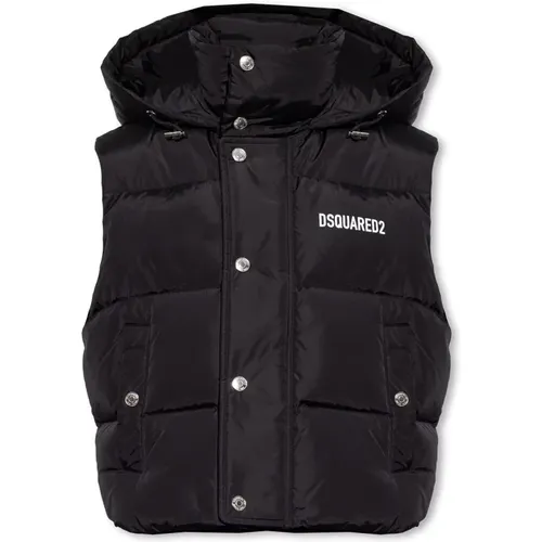 Down vest with logo , female, Sizes: 3XS - Dsquared2 - Modalova