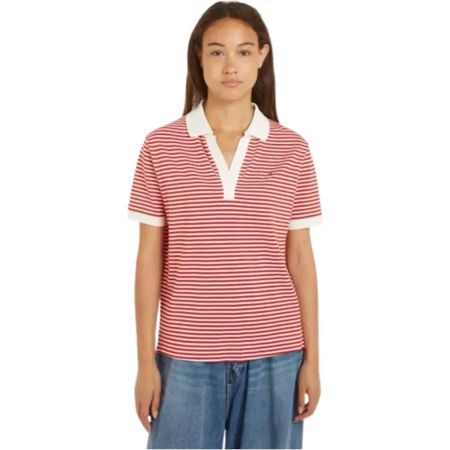 Polo Shirts , female, Sizes: M, XS, S - Tommy Hilfiger - Modalova