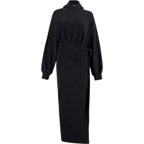 Cotton Hooded Dress , female, Sizes: M, L, XS, S - Balenciaga - Modalova