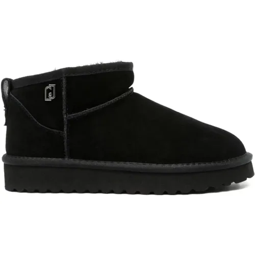 Schwarze Faux-Shearling Stiefeletten , Damen, Größe: 38 EU - Liu Jo - Modalova