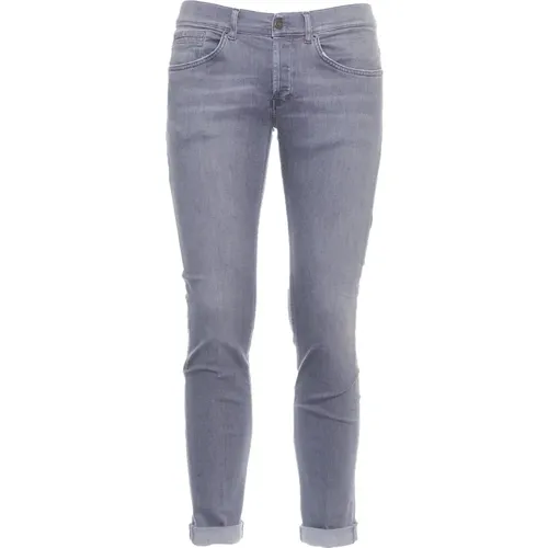 Men's Clothing Jeans Grey Denim Ss24 , male, Sizes: W35, W30, W29, W32, W38, W34, W33, W31 - Dondup - Modalova