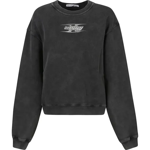 Logo Sweatshirt Blade Design , Damen, Größe: S - T by Alexander Wang - Modalova