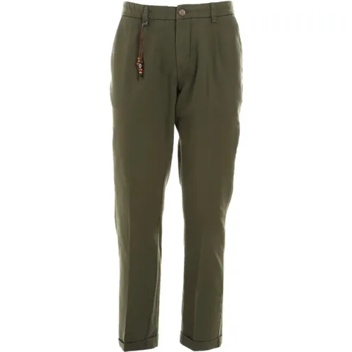 Baumwoll-Chino-Hose mit dekorativem Kordelzug - YES ZEE - Modalova