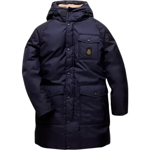 Blaue Polyamid Parka Jacke , Herren, Größe: M - RefrigiWear - Modalova