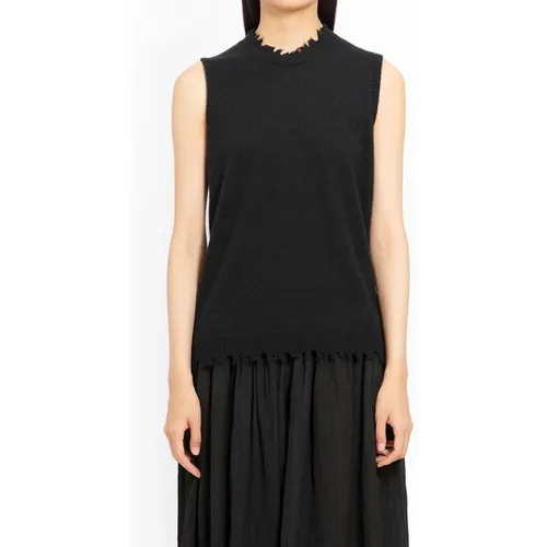 Silk Cashmere Sleeveless Sweater , female, Sizes: S - UMA Wang - Modalova