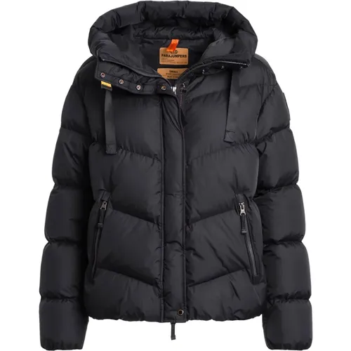 Gepolsterte Schwarze Jacke mit Kapuze - Parajumpers - Modalova