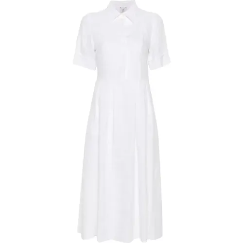 Casual Linen Midi Dress , female, Sizes: XS, L, M - Eleventy - Modalova