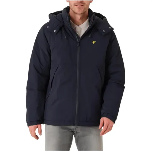 Navy Gepolsterte Pufferjacke , Herren, Größe: L - Lyle & Scott - Modalova