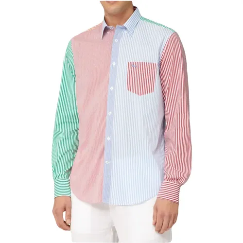 Striped Cotton Shirt , male, Sizes: S, XL, L, M - Harmont & Blaine - Modalova