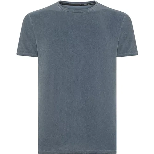 Blaues Kurzarm-Logo-T-Shirt , Herren, Größe: 2XL - RRD - Modalova