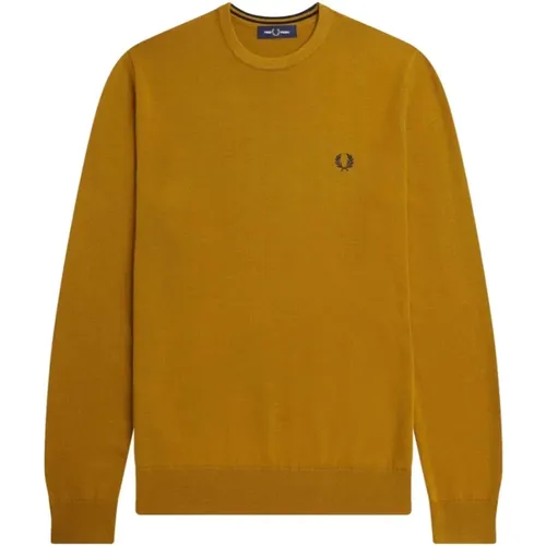 Klassischer Rundhalspullover , Herren, Größe: XS - Fred Perry - Modalova