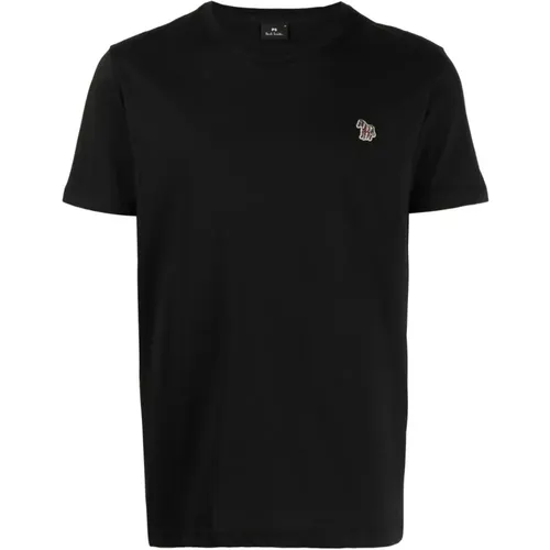 Zebra Patch Crew-neck T-shirt , male, Sizes: L, M, S - Paul Smith - Modalova